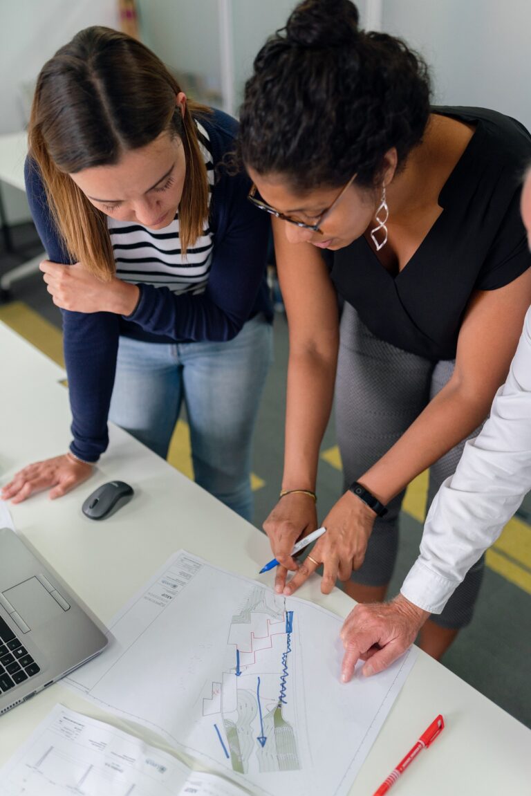 Female Engineers Working At Desk
